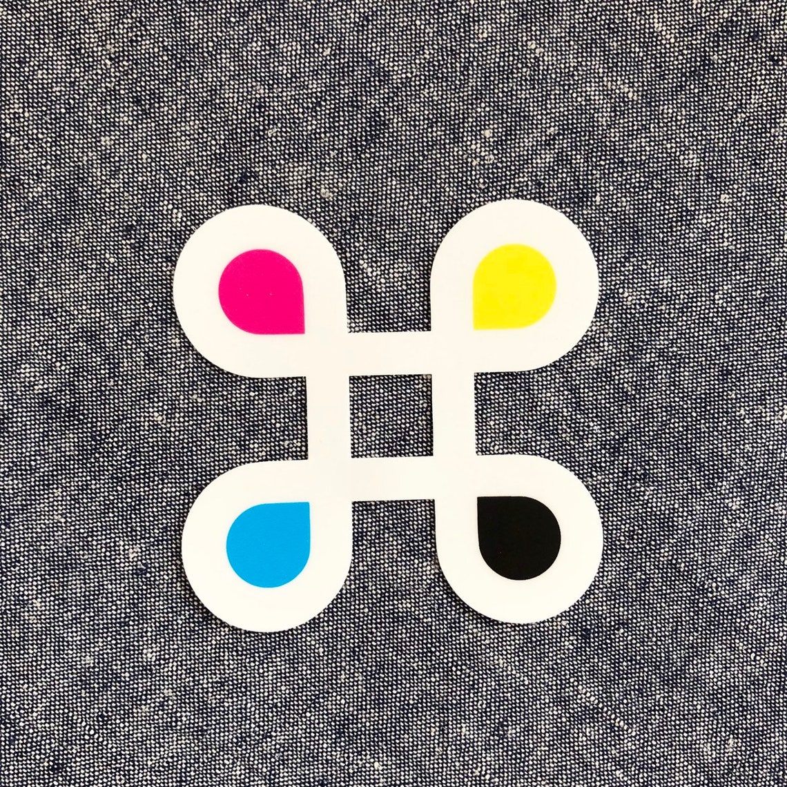 CMD CMYK sticker Vinyl Sticker Graphic design | Etsy