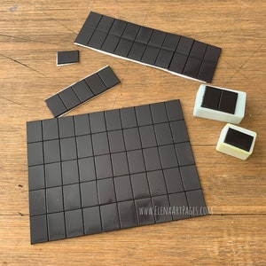 Flat stickable magnets for watercolor pans - ElenaArtPages.com
