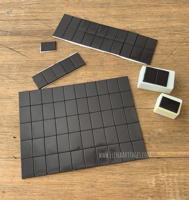 Flat stickable magnets for watercolor pans - ElenaArtPages.com