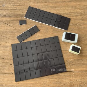 Flat stickable magnets for watercolor pans - ElenaArtPages.com