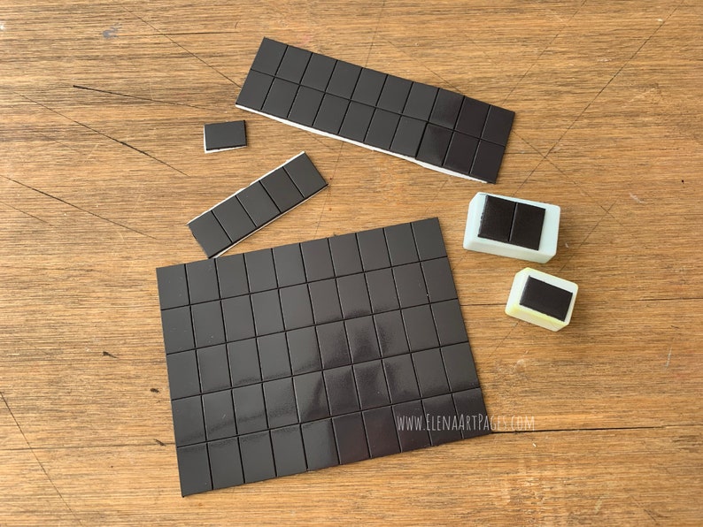 Flat stickable magnets for watercolor pans - ElenaArtPages.com