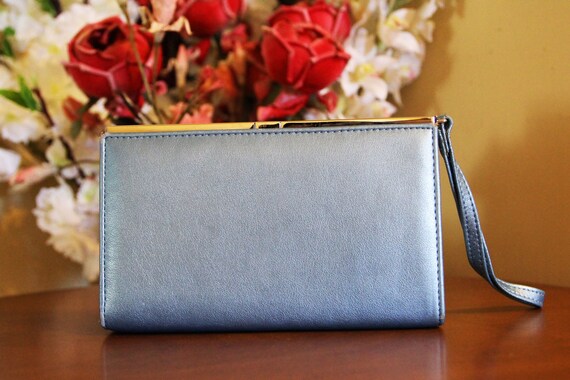 ice blue clutch bag