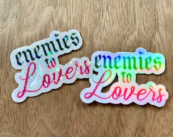 Enemies to Lovers Kindle Kobo Ereader Sticker Holographischer Effekt Booktok Fanart