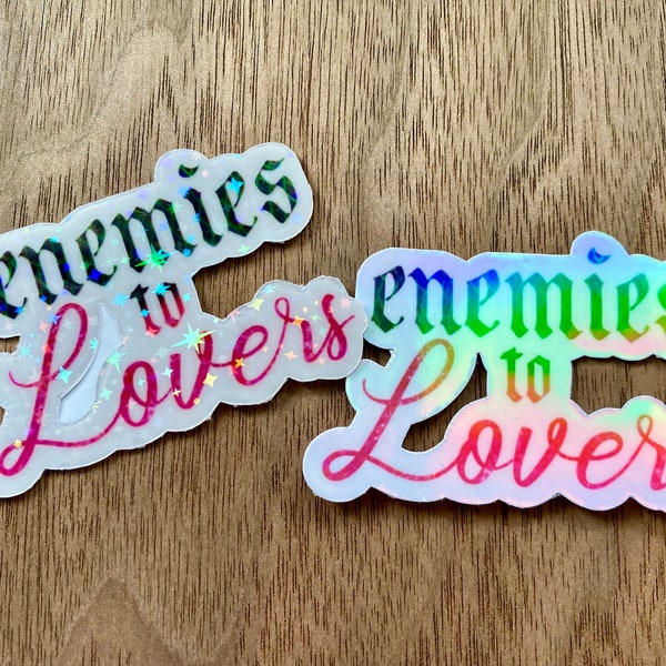 Enemies to Lovers Kindle Kobo Ereader Sticker Holographic Effect Booktok Fanart