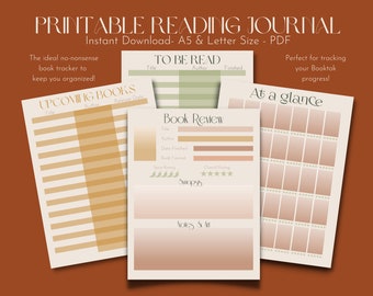 Minimalistisches Lesetagebuch (Digitaler Download)