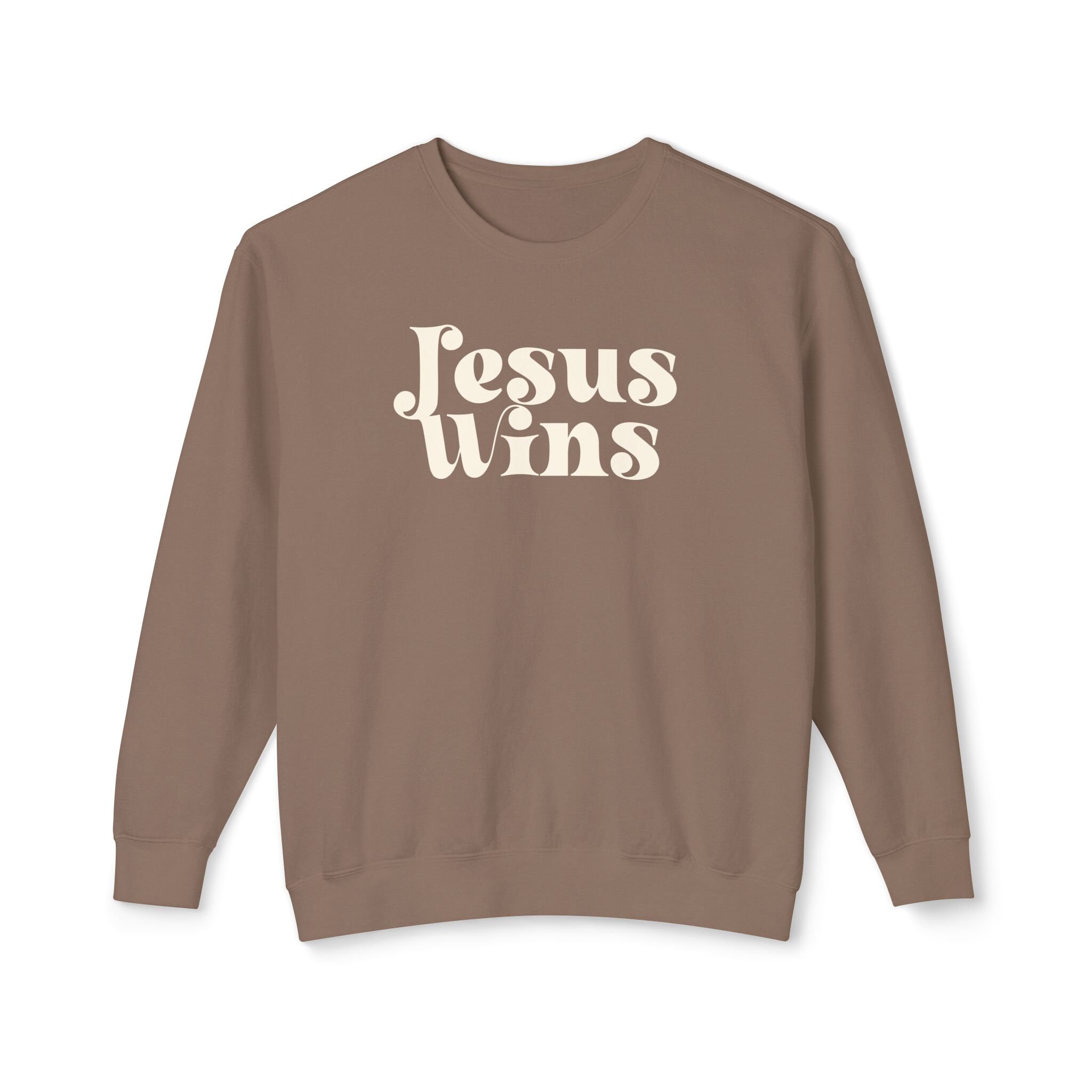 Jesus Wins Christian Crewneck Sweatshirt - Religious