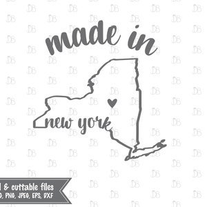 Fabriqué à New York - INSTANT DIGITAL DOWNLOAD - design imprimable - svg jpg png pdf eps dxf - silhouette cricut cut file - sublimation print