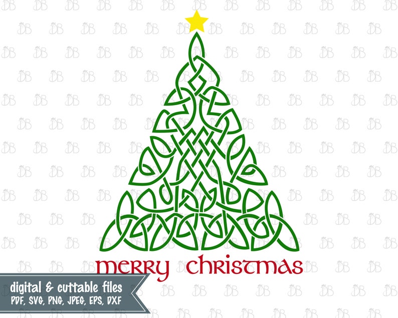Celtic Christmas Tree Svg Cut File INSTANT DIGITAL Etsy