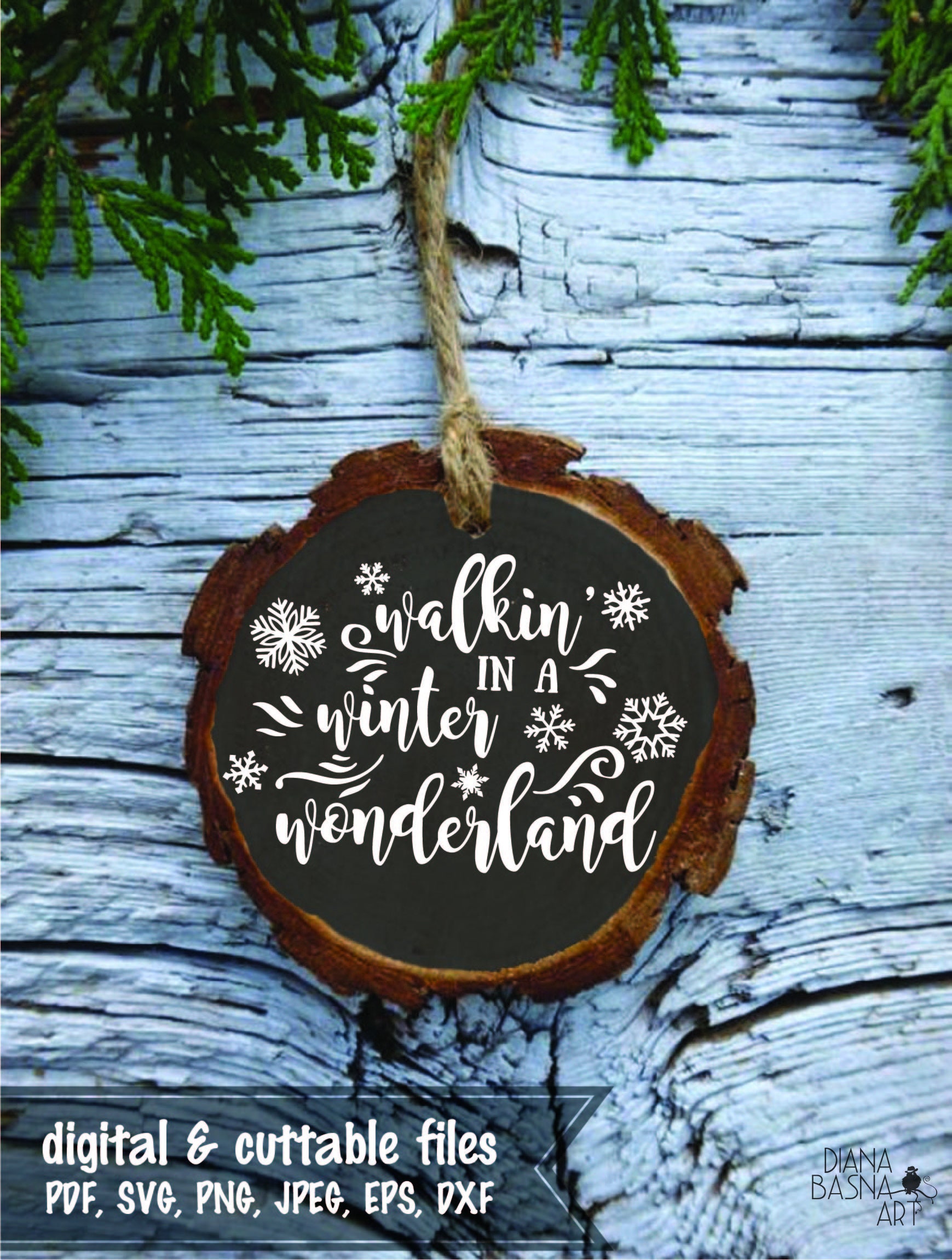 Walking in a Winter Wonderland - SVG Digital Cutting File - Christmas ...