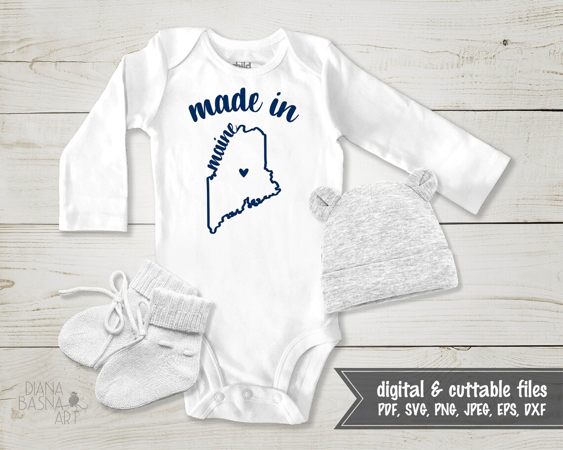 Made in Maine INSTANT DIGITAL DOWNLOAD Printable Design - Etsy