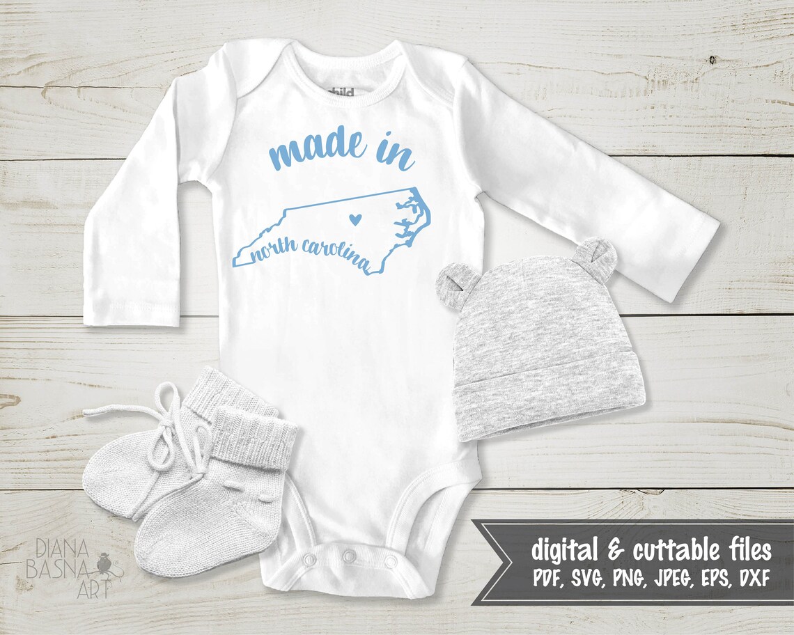 Made in North Carolina INSTANT DIGITAL DOWNLOAD Printable | Etsy