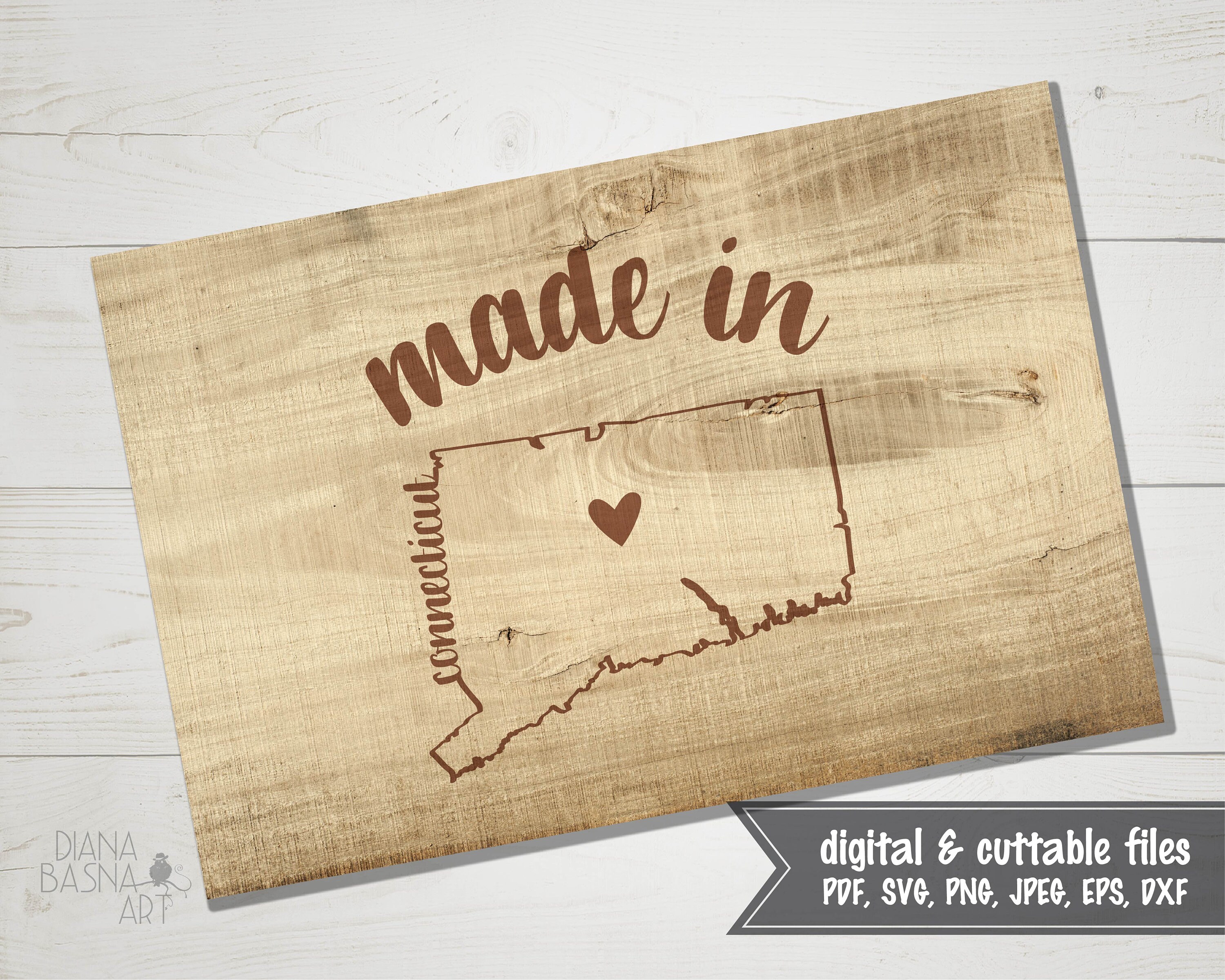 Made in Connecticut - INSTANT DIGITAL DOWNLOAD - Printable Design - Svg ...