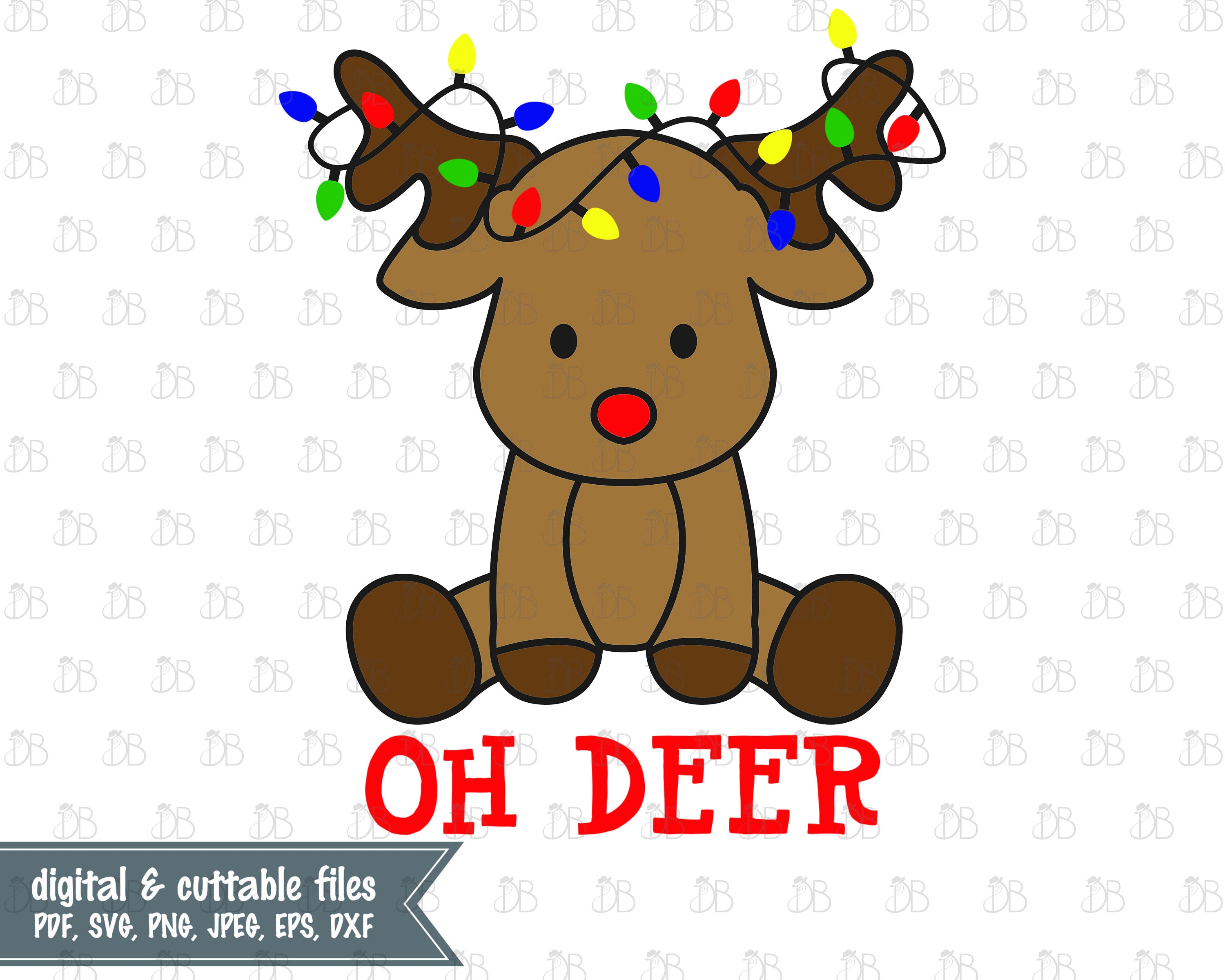 Download Oh Deer Christmas Is Here Svg Cut File Instant Digital Etsy