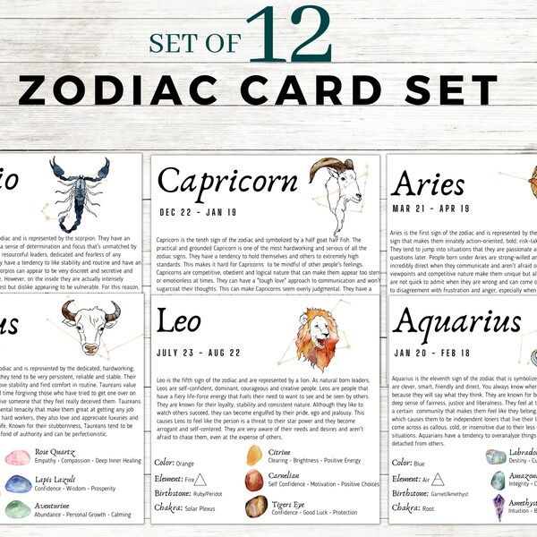 Zodiac Sign Print - Etsy