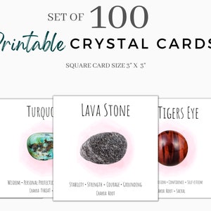 AANGEPASTE BESTELLING Set van 100 Crystal Betekenis Kaartbundel