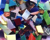 TUMBLED One Pound Off-Cuts Scrap Stained Glass Mosaic Tiles
