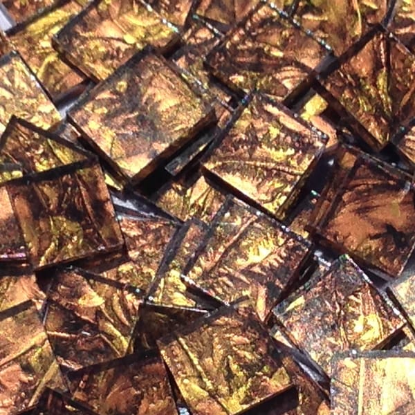 Gold Copper Van Gogh Glass Mosaic Tiles