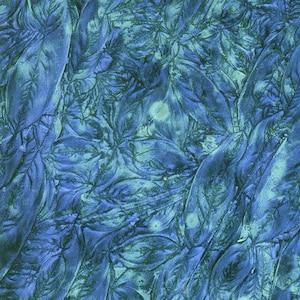 May include: Abstract blue and green painting with a swirling, organic pattern. The colors are muted and blend together seamlessly, creating a sense of depth and movement.