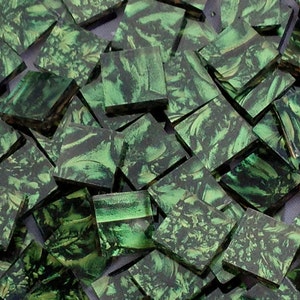 Spring Green Van Gogh Glass Mosaic Tiles