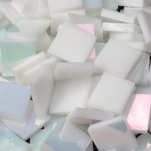 White Iridescent Mosaic Tiles