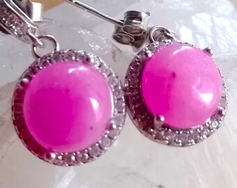 Orecchini A Perno In Argento Sterling 925 Con Zaffiri Rosa Naturali – Gemme AAA Placcate Rodio, Grandezza 3mm, Anallergici - 6
