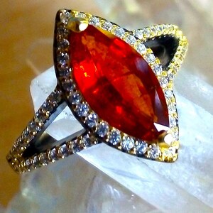 Vintage FAS Garnet Rhodium Plate Over Sterling Silver Ring Size