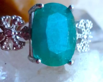 12x8 mm natural grandidierite 925 silver sterling ring size 8