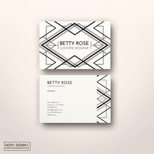 Business Card Templates Design | Customizable Adobe Photoshop Format | Modern Art Deco