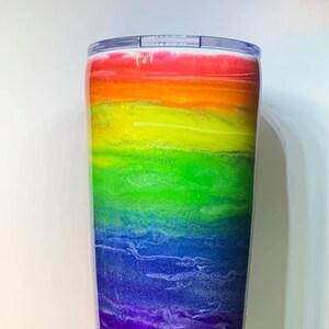 Rainbow Tumbler, Rainbow, Pride Tumbler, LGBTQ Gift, Colorful Tumbler, Birthday Gift, Christmas Gift