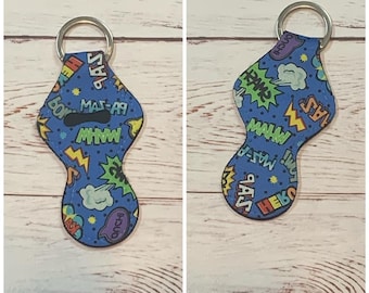 Chapstick Holder, Keychain, Super Hero Keychain, Christmas Gift, Present