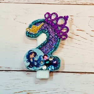 Princess Birthday Candle, Candle Decor, Party Decorations, Cake Decor, Candle, Character Candle, Genie Princess Candle, Genie Birthday