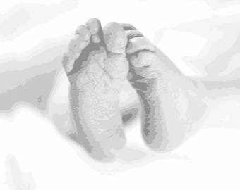 baby feet layered cut template instant downloadbaby etsy