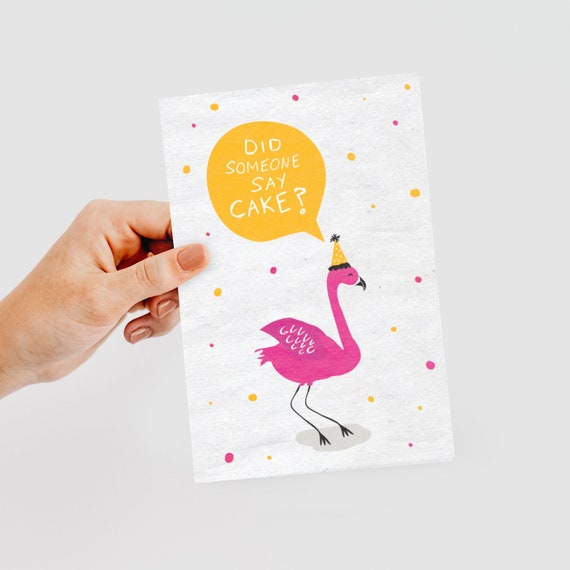 Flamingo Birthday Card Printable 5 In. X 7 In. Card | Etsy