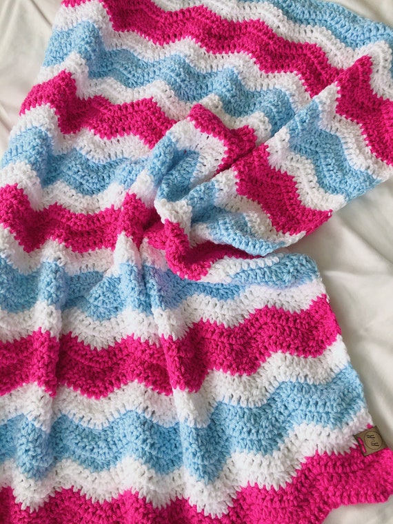 Pink and blue blanket hotsell