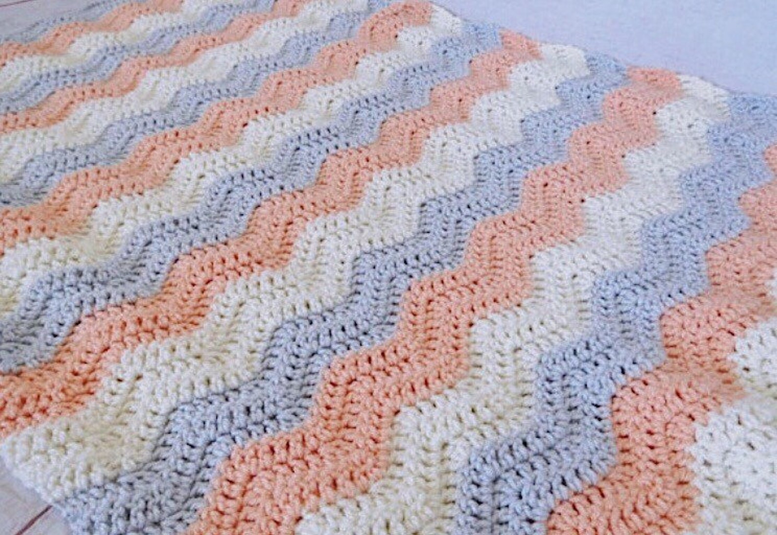 Crochet Ripple Baby Blanket PATTERN Ripple Crochet Pattern Etsy