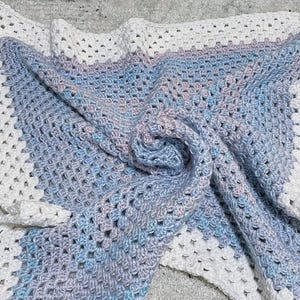 Ready to ship Crochet baby blanket - granny square -pastel baby  blanket  - pastel granny square baby afghan - nursery deco