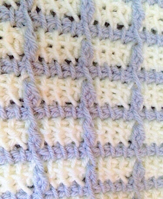 Couverture De Bebe Au Crochet Couverture Tunisienne De Bebe Etsy