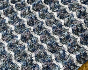 Crochet baby blanket -  Crochet baby blanket natural baby blanket - knit baby afghan - nursery decor