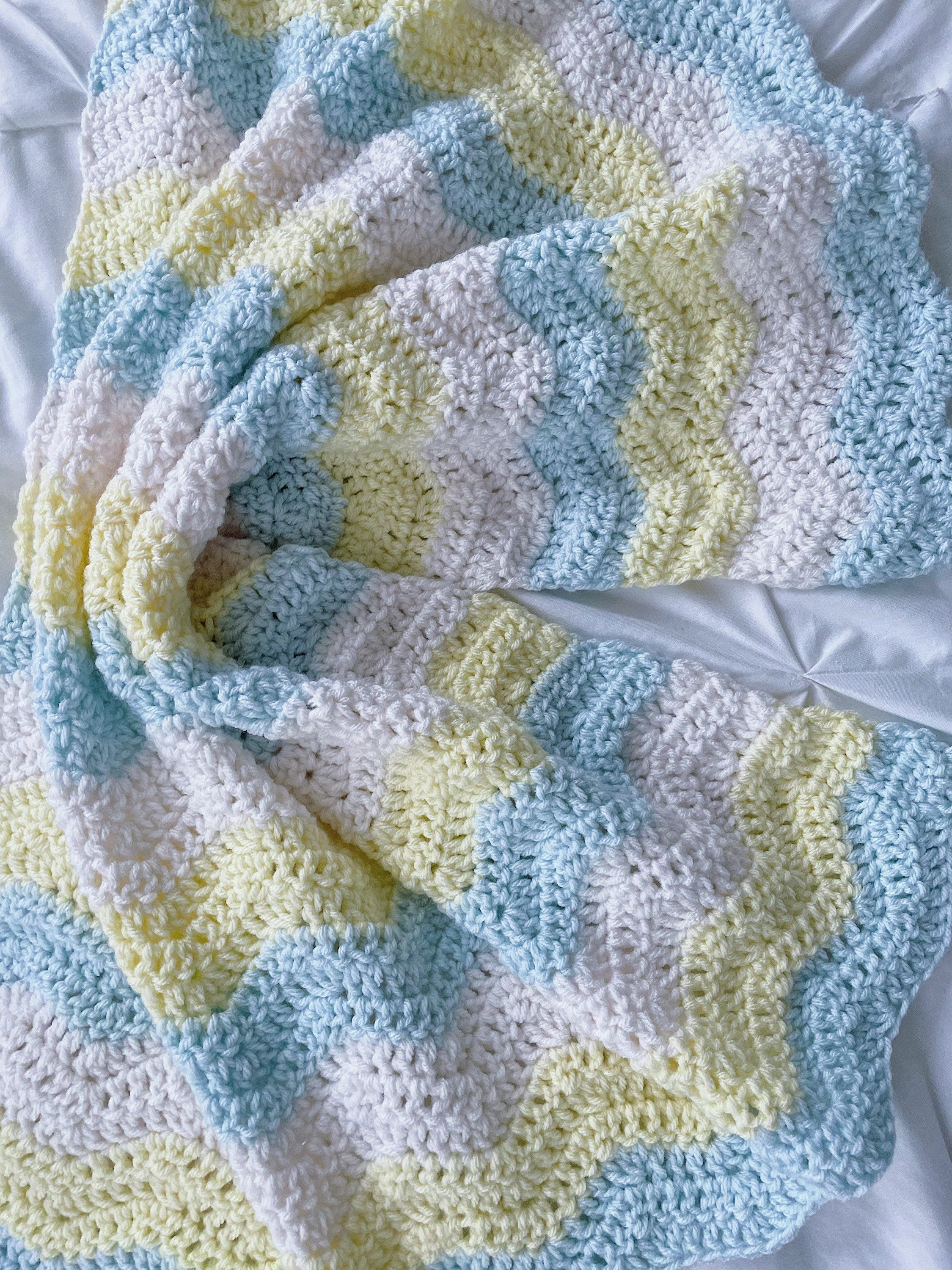 Blue and Yellow Baby Blanket