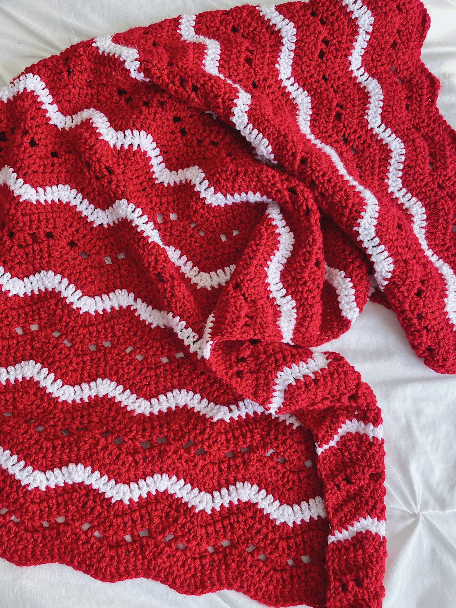 Crochet Baby Blanket Red Baby Blanket Red Baby Bedding Etsy