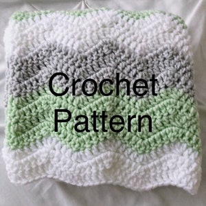 Crochet Ripple Baby Blanket Pattern (PDF)