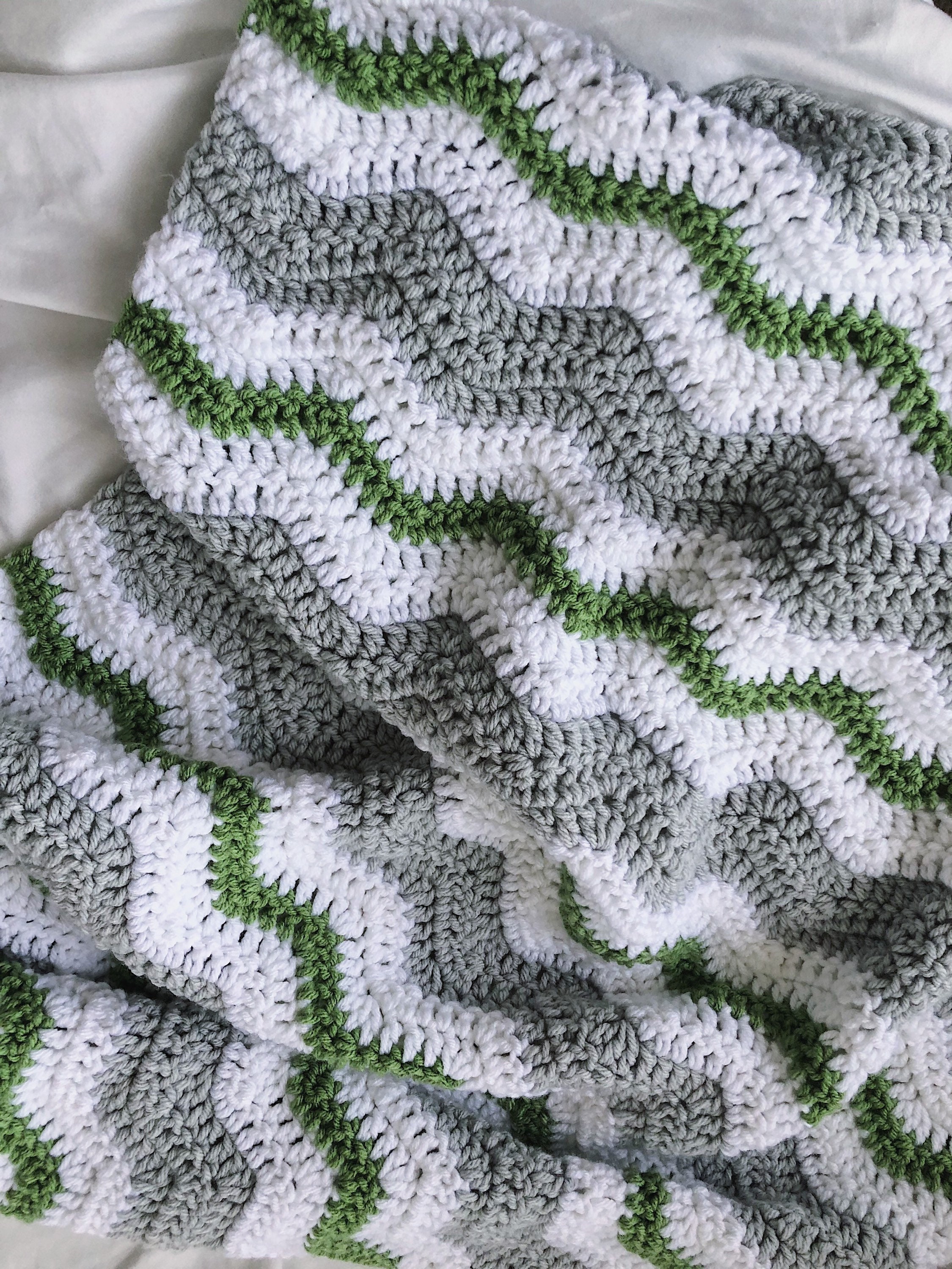 Green and grey blanket sale