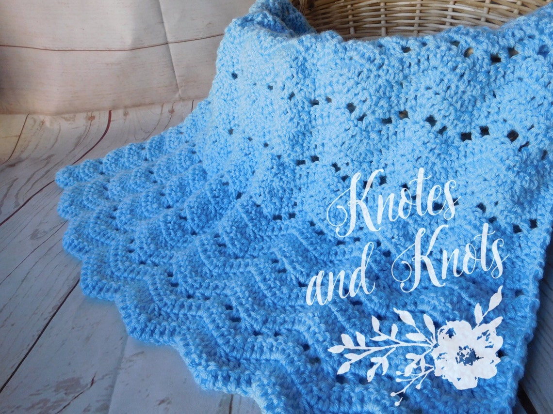 Crochet Baby Blanket Blue Baby Blanket Baby Blue Afghan Etsy