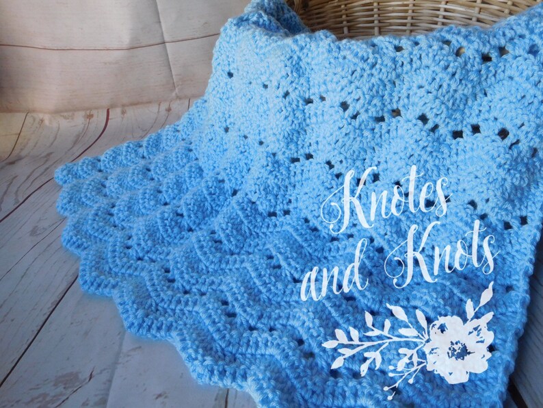 Crochet Baby Blanket Blue Baby Blanket Baby Blue Afghan Etsy
