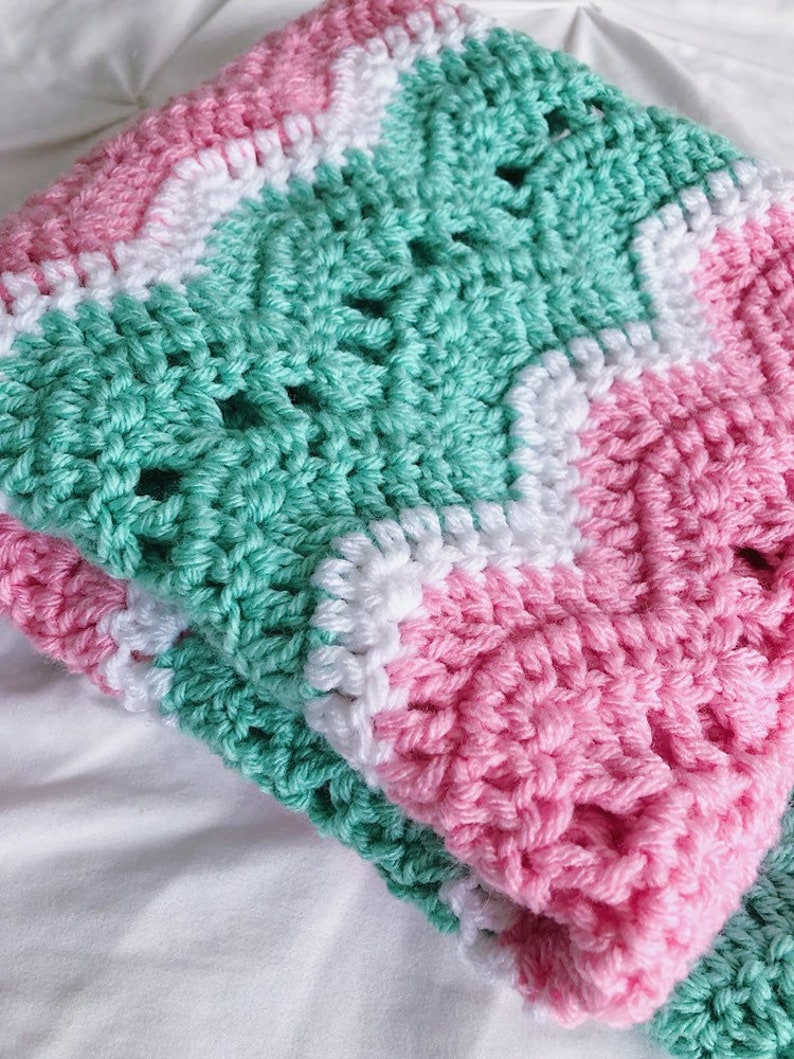 The Candace crochet baby blanket PATTERN lacy ripple crochet pattern blanket baby crochet blanket baby blanket crochet