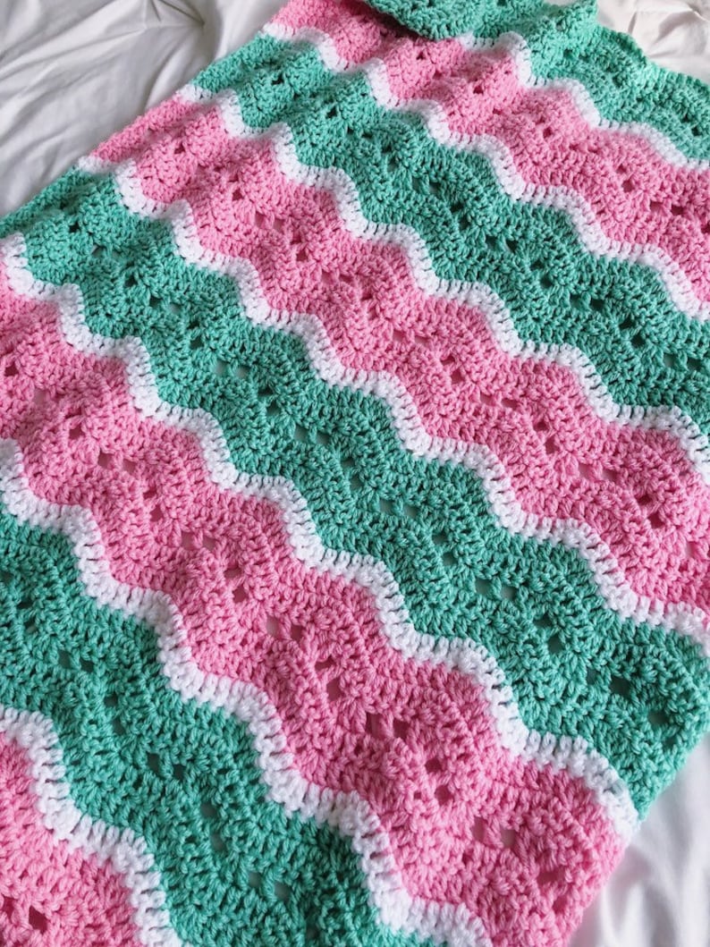 The Candace crochet baby blanket PATTERN lacy ripple crochet pattern blanket baby crochet blanket baby blanket crochet