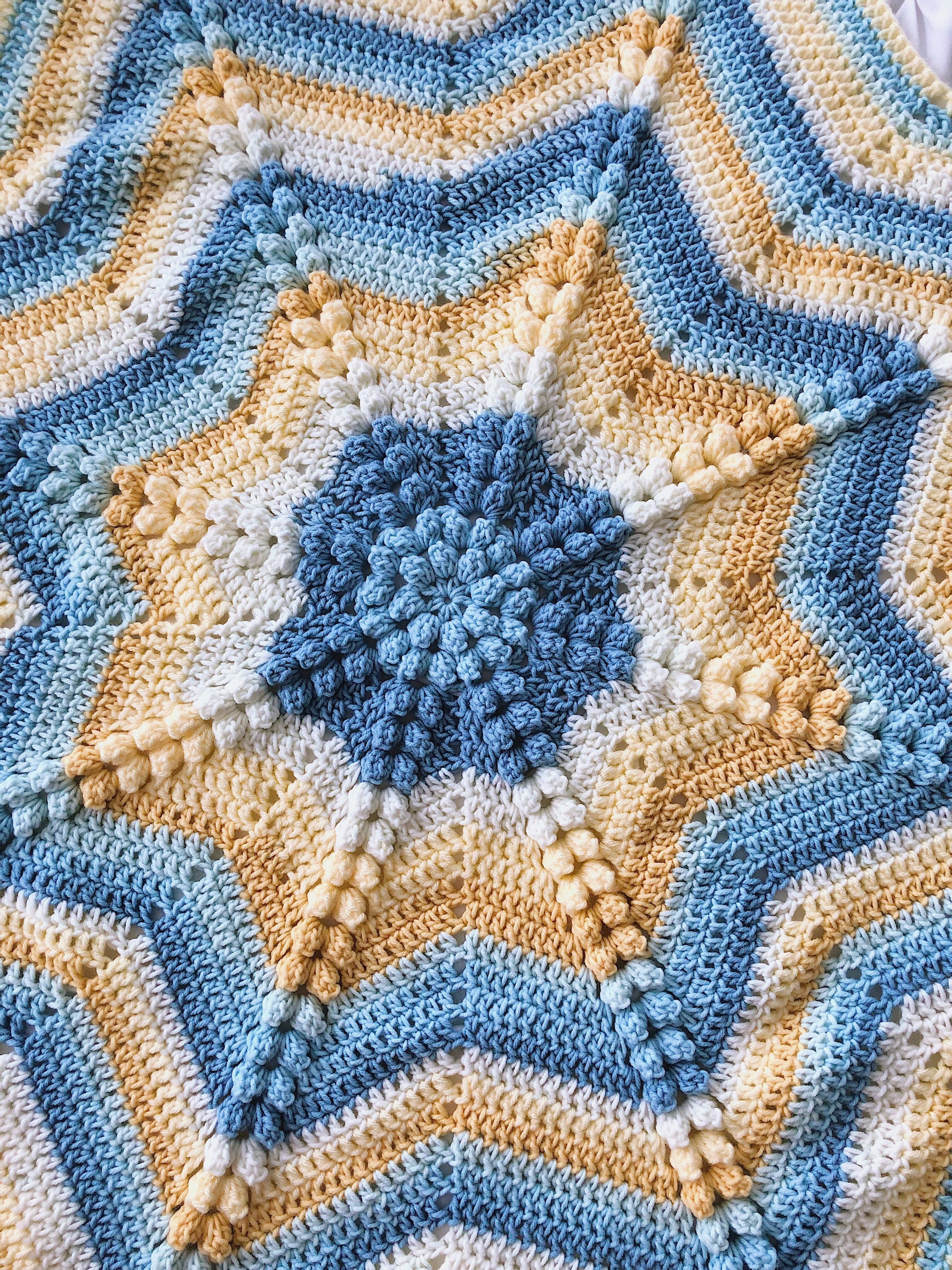 Crochet Baby Blanket Crochet Star Blanket Blue and Yellow Knit Blanket Blue and Yellow Baby Blanket Crocheted Star Blanket Etsy Canada