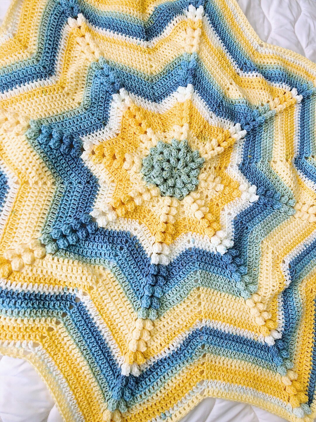 Navy and yellow blanket sale