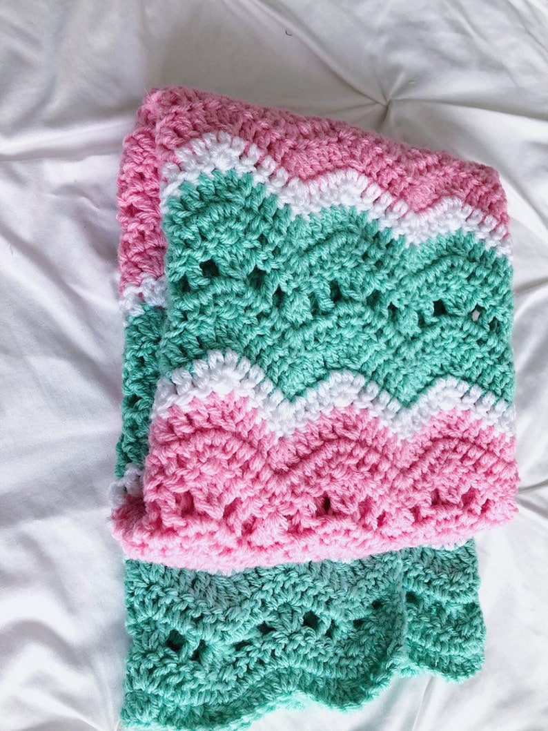 The Candace crochet baby blanket PATTERN lacy ripple crochet pattern blanket baby crochet blanket baby blanket crochet