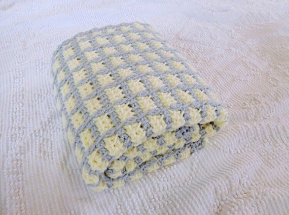 Couverture De Bebe Au Crochet Couverture Tunisienne De Bebe Etsy